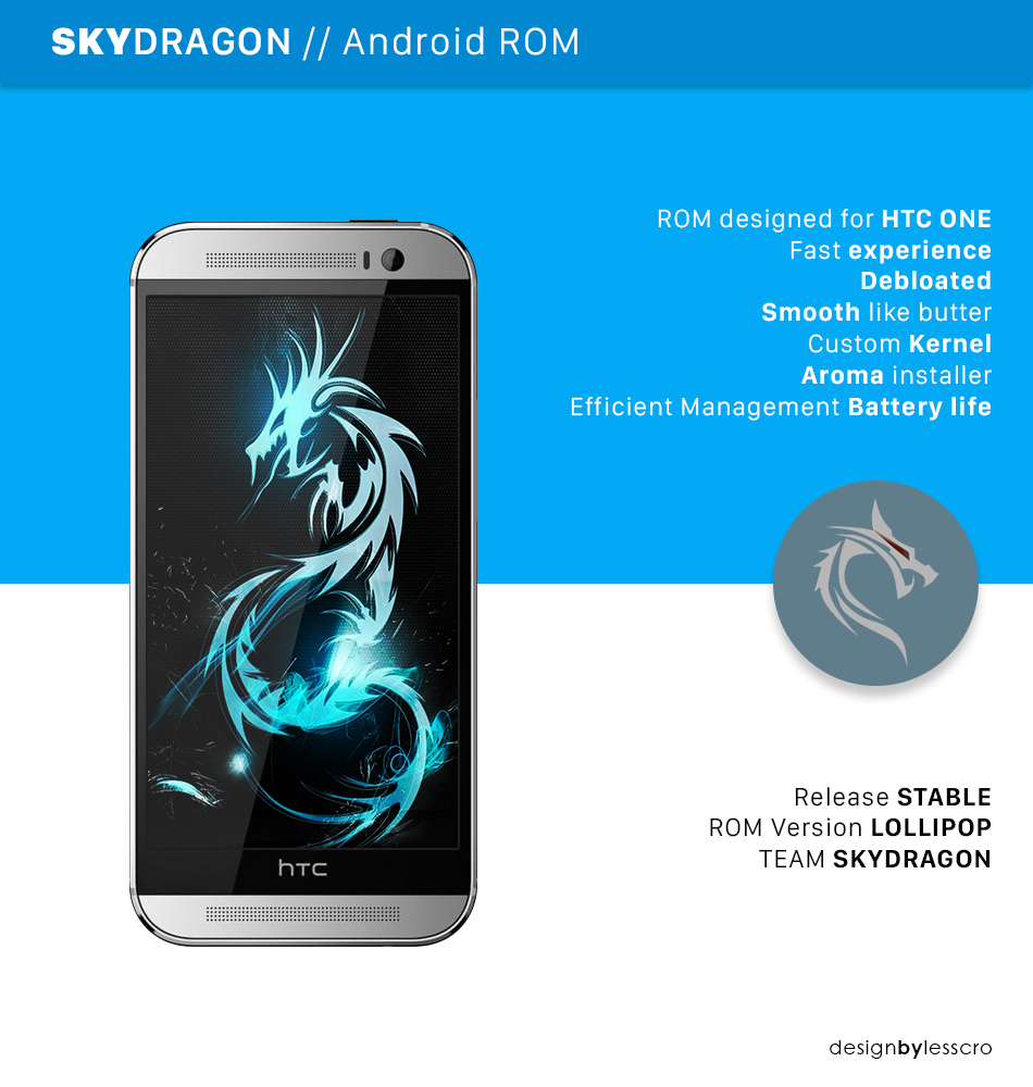 Skydragon Android 5 Lollipop and HTC sense 6 for HTC One M8