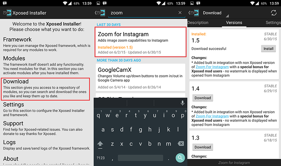 Zoom for Instagram - Best Xposed module - get pinch zoom feature on instagram app for Android